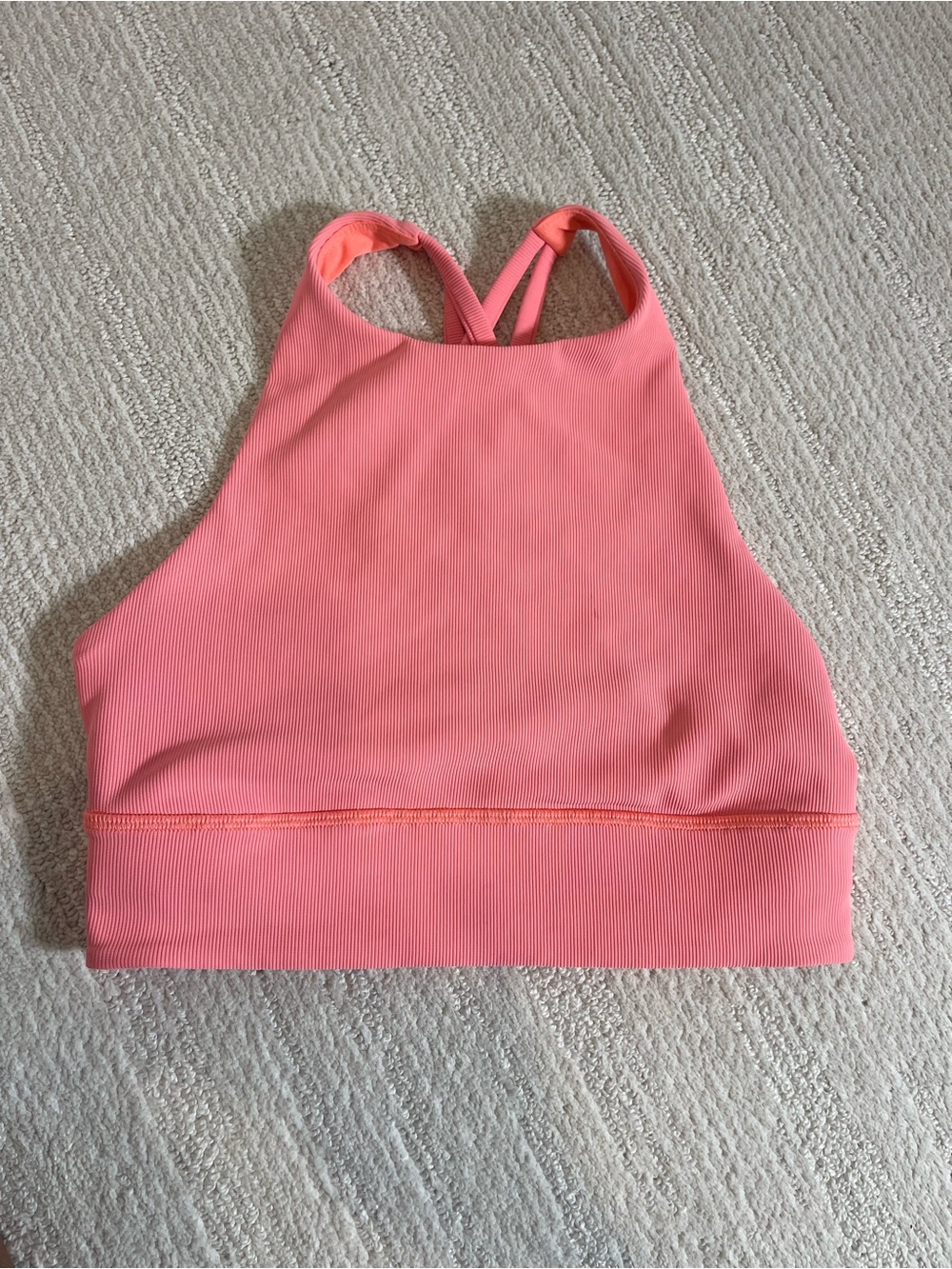 lululemon athletica High-Neck Ribbed Swim Top - Coral